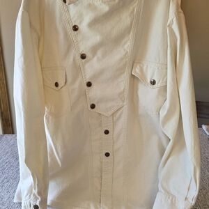 Women's Cream Button-Down Western Shirt
